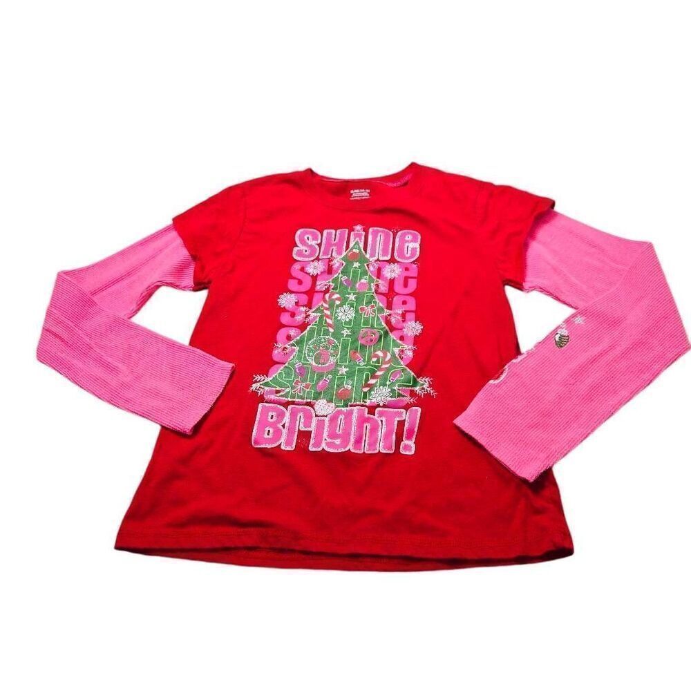Christmas longsleeve shirt shine shine shine XL14/16